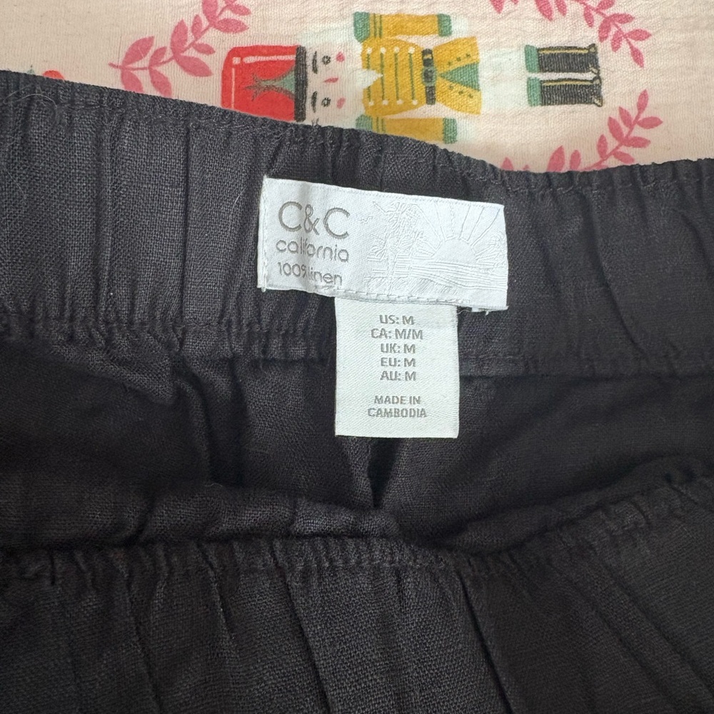 C&C California Charcoal Linen shorts